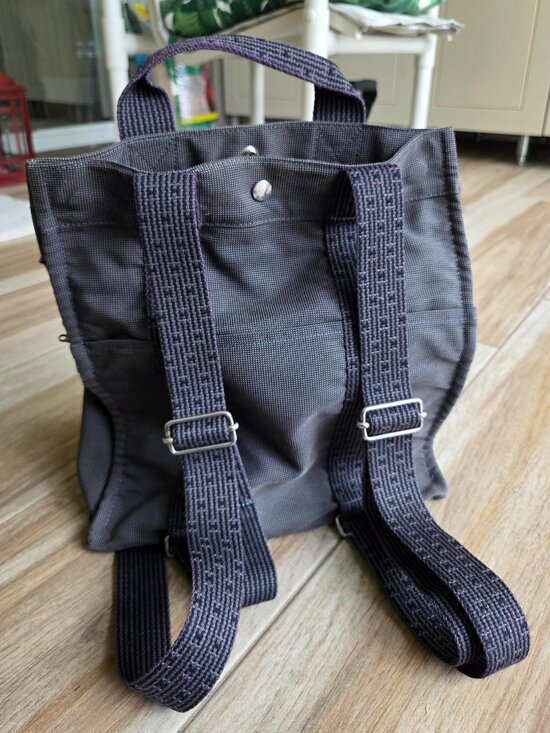 Herme\'s Her Line Black Canvas Back-Pack main image 8